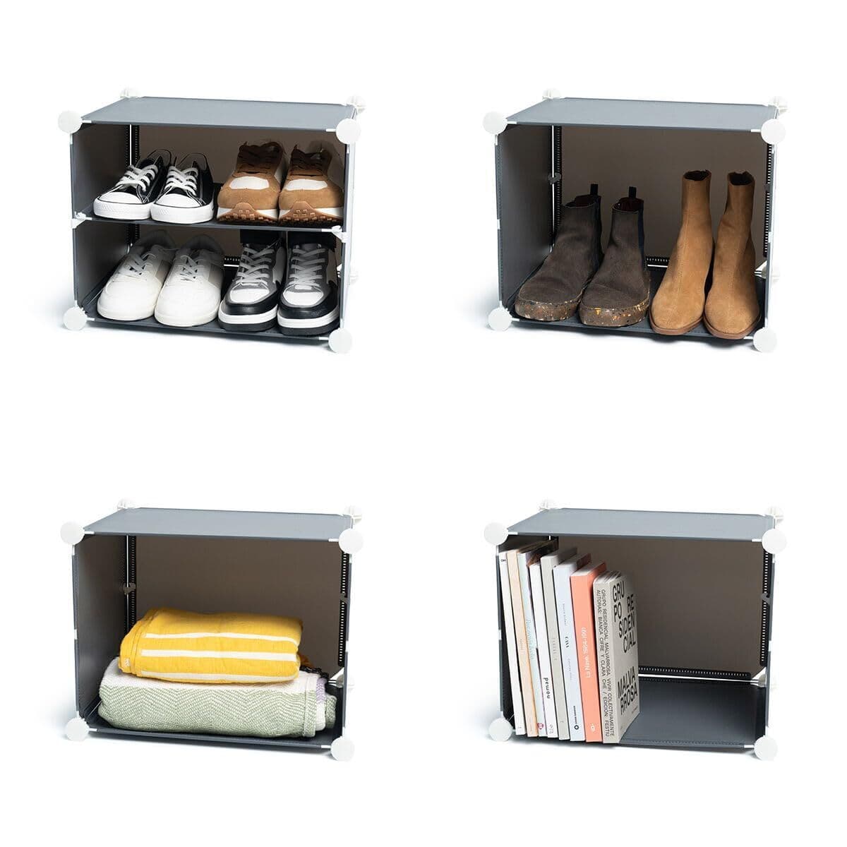 Schuhschrank Grau (Restauriert B)
